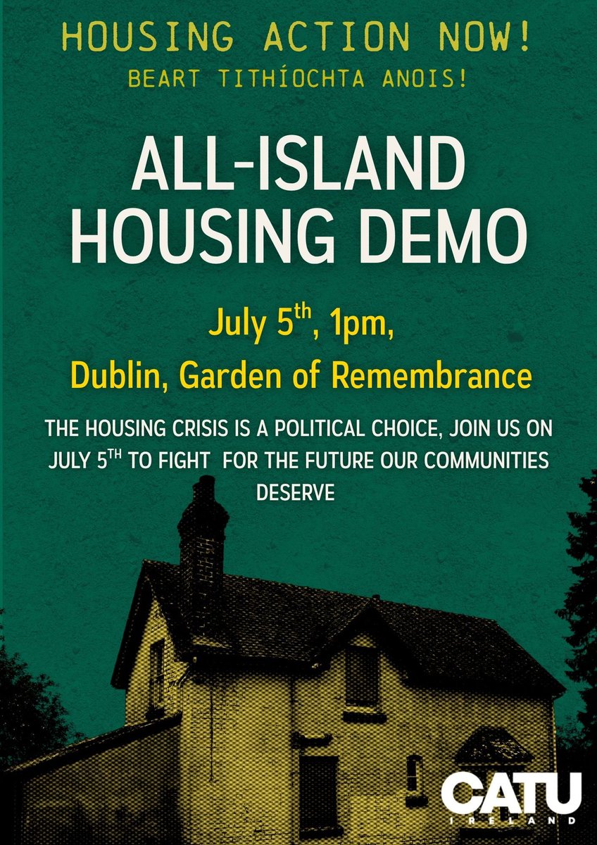 BUILD PUBLIC HOUSING NOW!
Don’t leave it to others join the battle for public housing. 

1pm Parnell square today. 

Be there!