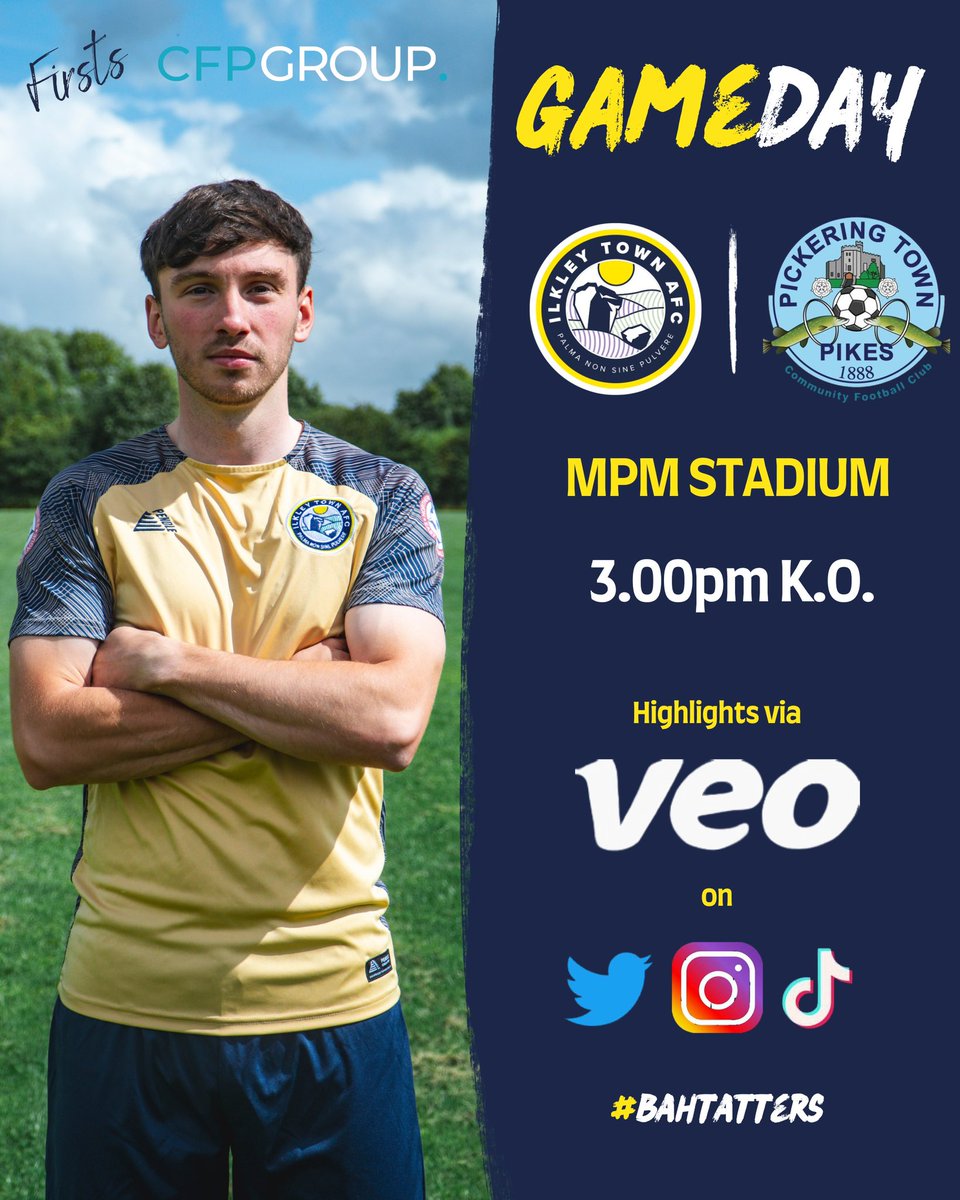Ilkley Town AFC (@ilkleytown) on Twitter photo ⚽ GAMEDAY
🆚️ <a href="/PickeringTownFC/">Pickering Town FC</a>
🗓 Saturday 5th July, 2025
🏆 Pre-Season Friendly
🏟 MPM Stadium
🚩 LS29 8AW
⏰️ 3.00pm KO
💷 £6 Adults; £4 Concessions
#bahtatters ⚽ GAMEDAY
🆚️ <a href="/PickeringTownFC/">Pickering Town FC</a>
🗓 Saturday 5th July, 2025
🏆 Pre-Season Friendly
🏟 MPM Stadium
🚩 LS29 8AW
⏰️ 3.00pm KO
💷 £6 Adults; £4 Concessions
#bahtatters