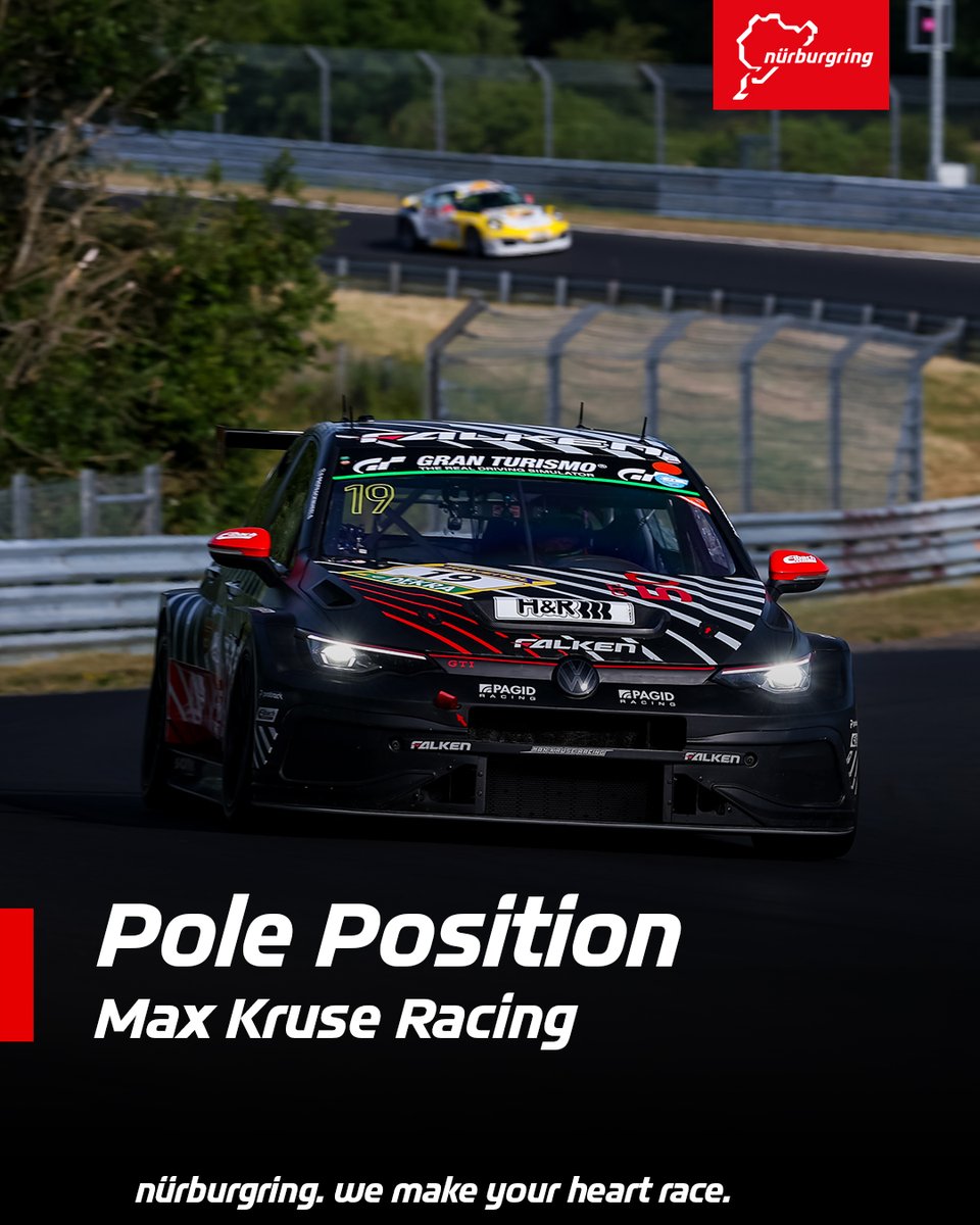 Pole for the VW Golf GTI Clubsport 24h from Max Kruse Racing (#19) 👏

⏲ 8:28.170

#HeartRace #NLSlight