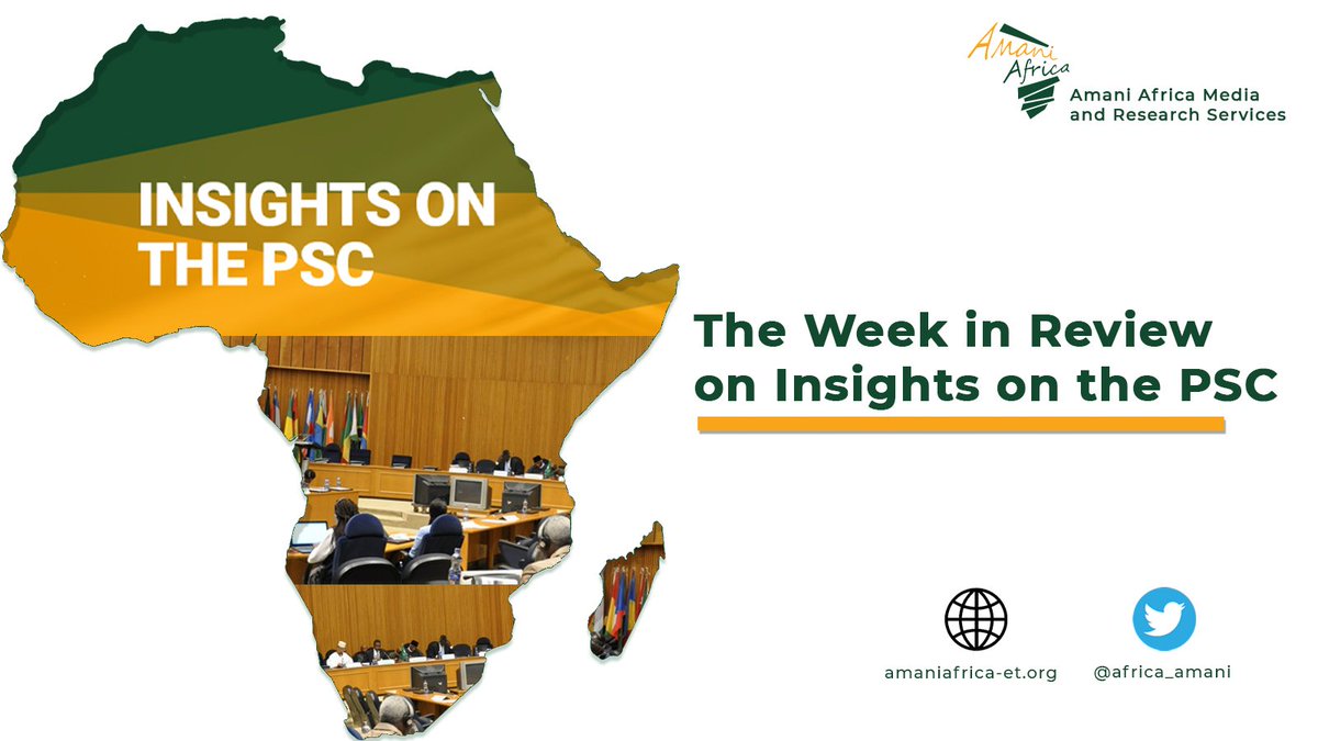 NOW 👉🏾The Week in Review on ‘Insights on the PSC'
👉🏾 30 June - 4 July 

🟠 July : Provisional Programme of Work of the Peace and Security Council for July 2025
👉🏾 bit.ly/4kosT5c
🟠 01 July : Open Session on the Humanitarian Situation in Africa 👉🏾 bit.ly/3Gs3KZs