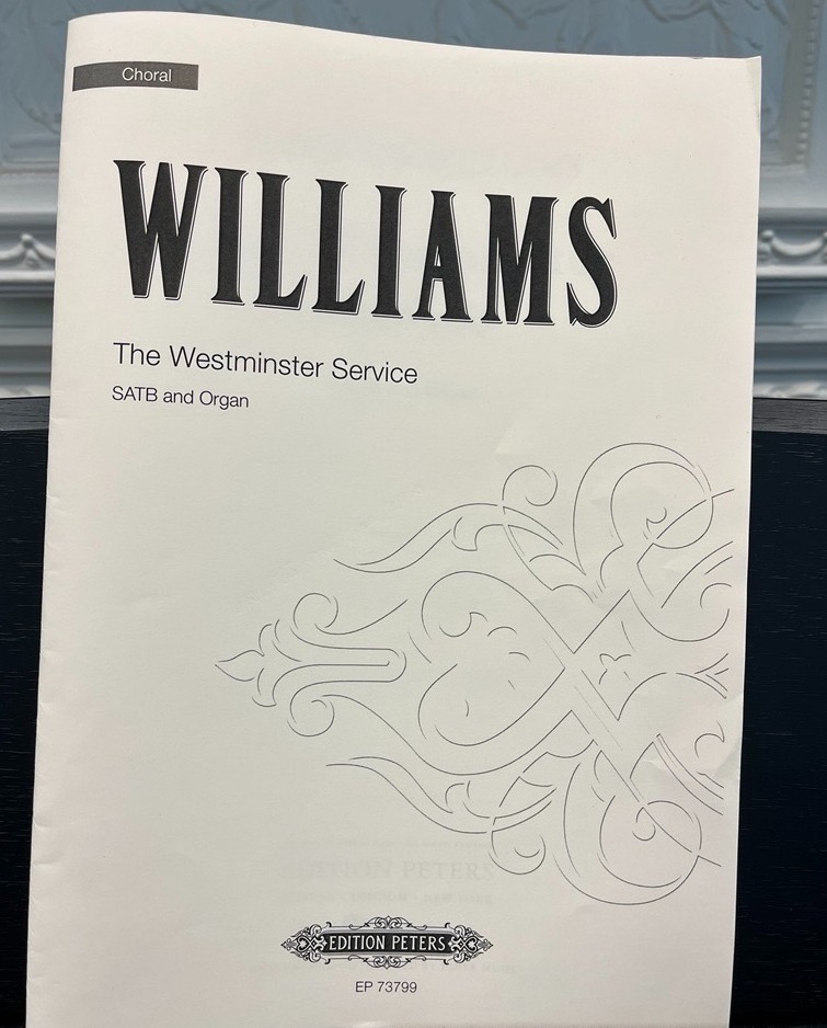 At tonight's evensong the Abbey Choir will be giving the first performance of 'The Westminster Service' by Roderick Williams and we will be welcoming the composer to the Abbey for this special occasion.