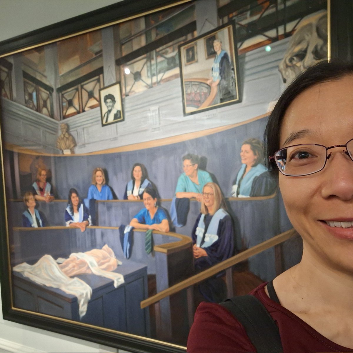 Rhea Liang (@liangrhea) on Twitter photo A selfie with the stunning <a href="/RCSEd/">The Royal College of Surgeons of Edinburgh</a> portrait of Hunter-Doig medallists by artist Kirstin Mackinnon.
👏👏👏
Julie Brittenden
<a href="/LornaMarson/">LornaMarson</a>
Jennifer Robson
Farhat Din
Alice Hartley
Chloe Scott (<a href="/EdinburghKnee/">Chloe EH Scott</a>)
Emma Stapleton
Beatrix Elsberger
Sandra McAllister (<a href="/Sandra_McA/">Sandra McAllister</a> ) A selfie with the stunning <a href="/RCSEd/">The Royal College of Surgeons of Edinburgh</a> portrait of Hunter-Doig medallists by artist Kirstin Mackinnon.
👏👏👏
Julie Brittenden
<a href="/LornaMarson/">LornaMarson</a>
Jennifer Robson
Farhat Din
Alice Hartley
Chloe Scott (<a href="/EdinburghKnee/">Chloe EH Scott</a>)
Emma Stapleton
Beatrix Elsberger
Sandra McAllister (<a href="/Sandra_McA/">Sandra McAllister</a> )