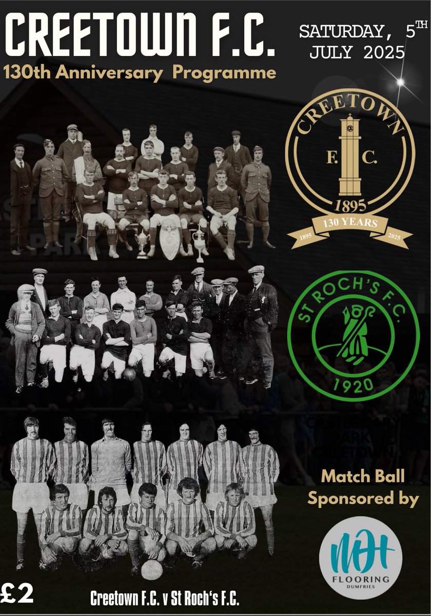 Creetown FC (@creetownfc) on Twitter photo We kick off pre season this afternoon as we welcome <a href="/StRochsJuniors/">St Roch's FC</a> to Castle Cary in a pre season match as part of the clubs 130th anniversary celebrations.
Kick off is 2pm We kick off pre season this afternoon as we welcome <a href="/StRochsJuniors/">St Roch's FC</a> to Castle Cary in a pre season match as part of the clubs 130th anniversary celebrations.
Kick off is 2pm