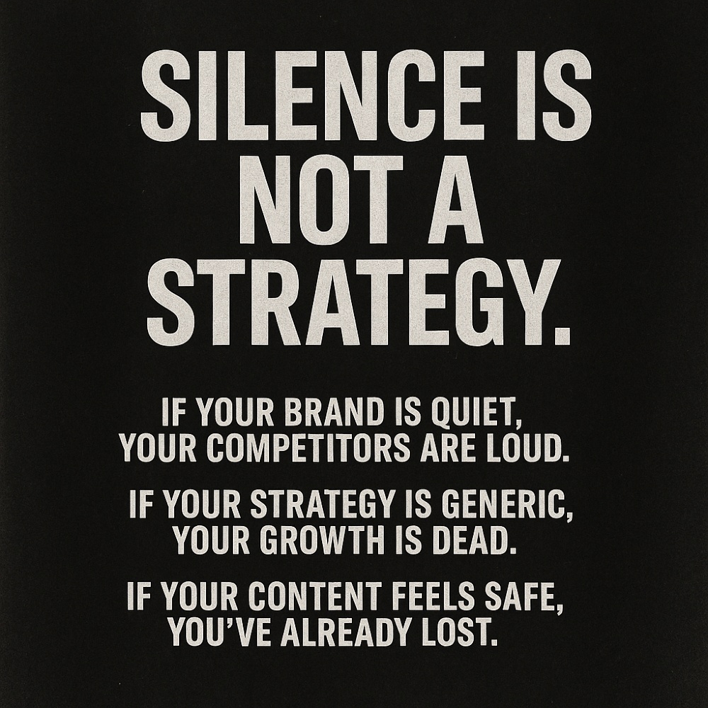 Which statement applies most to your brand?
Write it in the comments. Or share the post if you know: It's time to get loud.