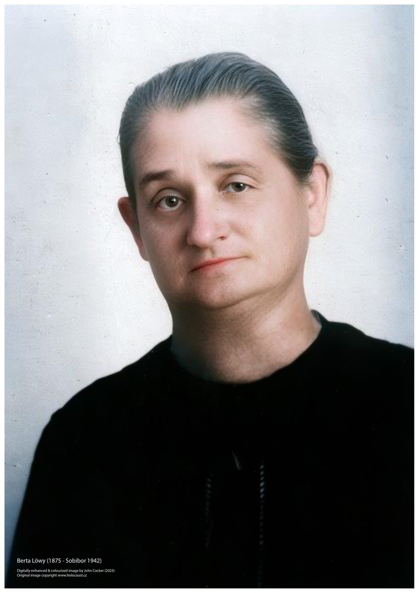 On this day in 1875, a Czech Jewish woman was born. A widow, on the 7 May 1942 she was deported to Theresienstadt and on the 9 May 1942 to Sobibór where she perished. Her name was Berta Löwy

Please support <a href="/Sticht_Sobibor/">Sobibor Foundation - Stichting Sobibor</a>