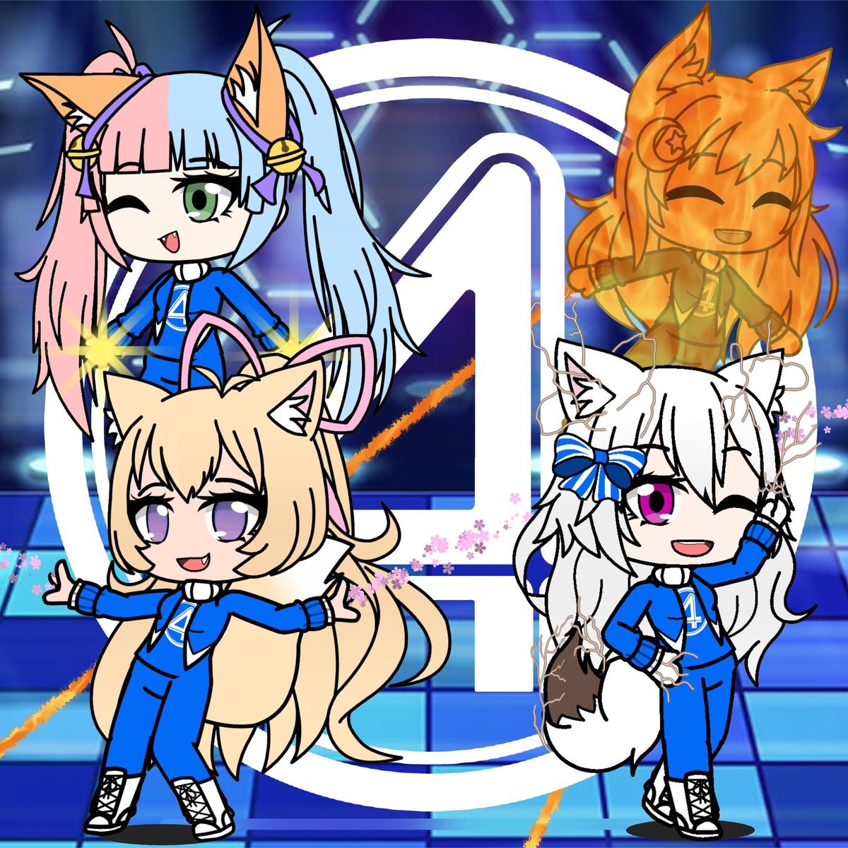 TNOVesty's tweet image. I Thought About What Mocha and Nyu Said 2 Days Ago and I Decided To Show Off The @KitsuneQuartet Abilities
Happi has Flowers🌸 (It was The Only Thing I Could Think of)
Mocha has Coffee Energy ☕️⚡️
Nini has The Energy of a Starlight🌟
And Nyu said She’d Be Johnny🔥