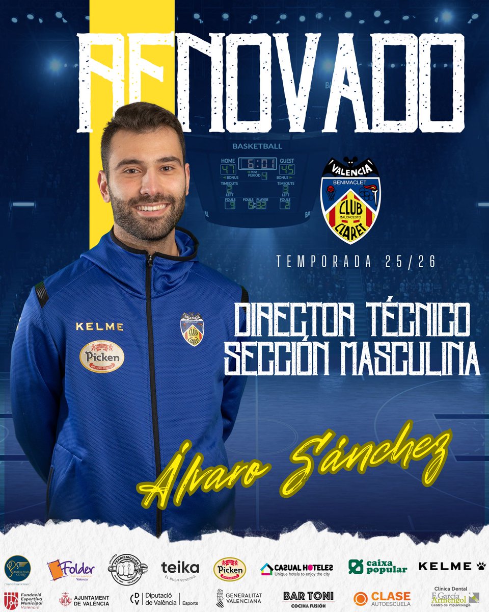 CBClaret's tweet photo. 🏀 Direccion deportiva para la temporada 2025/2026 👉 https://t.co/oPAB6AQqxP #goPickenclaret #orgulloAmarillo https://t.co/K6ugTg3tKu
