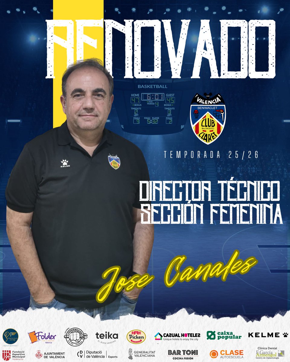 CBClaret's tweet photo. 🏀 Direccion deportiva para la temporada 2025/2026 👉 https://t.co/oPAB6AQqxP #goPickenclaret #orgulloAmarillo https://t.co/K6ugTg3tKu