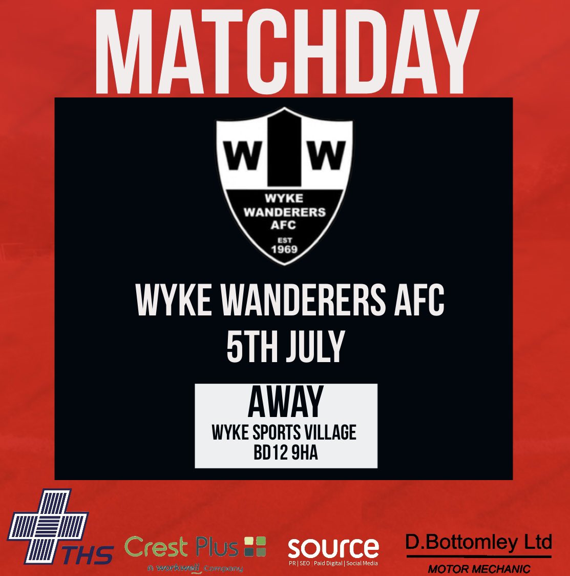 Ryburn United FC (@ryburnutdfc) on Twitter photo MATCHDAY
After 5 tough pre season sessions, the first pre season friendly is here as we travel to Wyke Sports Village to face <a href="/Wyke_Wanderers/">Official Wyke Wanderers AFC</a>
🔴⚫️ MATCHDAY
After 5 tough pre season sessions, the first pre season friendly is here as we travel to Wyke Sports Village to face <a href="/Wyke_Wanderers/">Official Wyke Wanderers AFC</a>
🔴⚫️