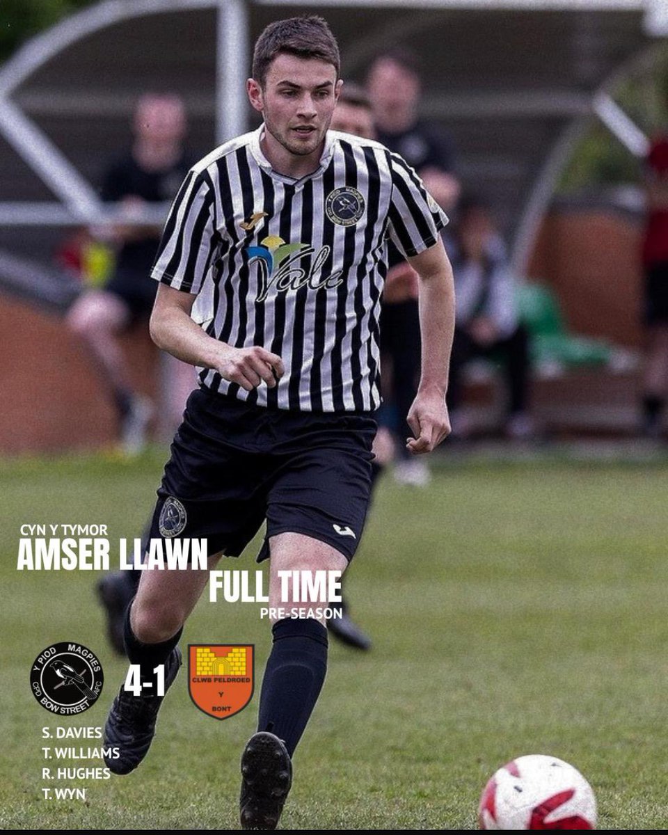 The firsts’ pre-season continued on Thursday night with a hard fought victory against Bont on Min y Ddol 🖤🤍🧡🖤

Best of luck to our friends at <a href="/Bontfc/">BontFC</a> for the forthcoming season and a big thanks to all at <a href="/FcPenparcau/">PENPARCAU.FC</a> for hosting the match 👏

#magpies 🖤🤍