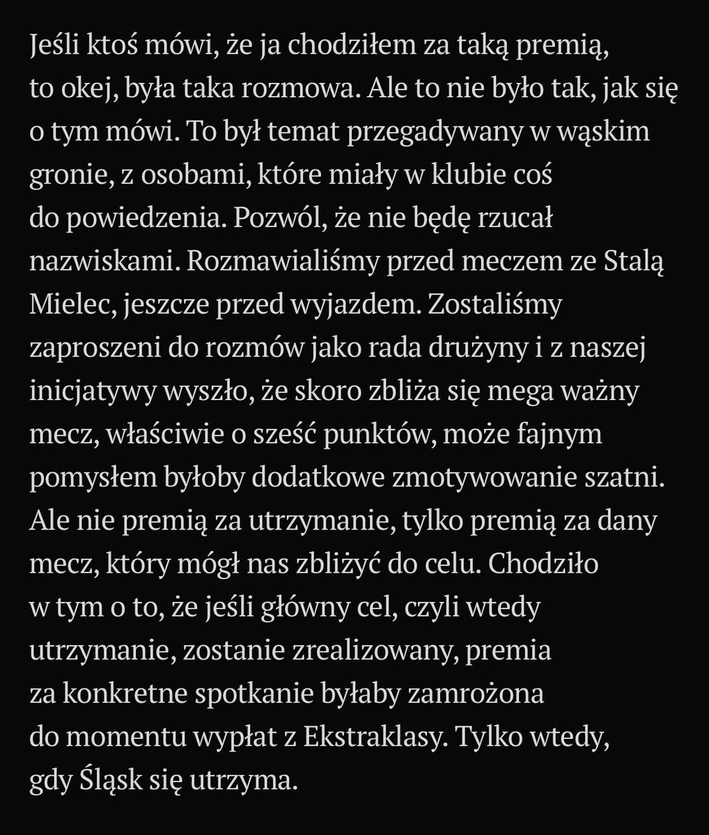 Filip Macuda (@f_macuda) on Twitter photo Były bramkarz <a href="/SlaskWroclawPl/">Śląsk Wrocław</a> Rafał Leszczyński przedstawił swoje zdanie na temat premii, podnoszony ostatnio przez kibiców WKS-u. Przyznał też, że został postawiony przed faktem dokonanym jeśli chodzi o odejście z klubu.
Cała rozmowa od <a href="/WarzochaKamil/">Kamil Warzocha</a>.👇🏻 Były bramkarz <a href="/SlaskWroclawPl/">Śląsk Wrocław</a> Rafał Leszczyński przedstawił swoje zdanie na temat premii, podnoszony ostatnio przez kibiców WKS-u. Przyznał też, że został postawiony przed faktem dokonanym jeśli chodzi o odejście z klubu.
Cała rozmowa od <a href="/WarzochaKamil/">Kamil Warzocha</a>.👇🏻