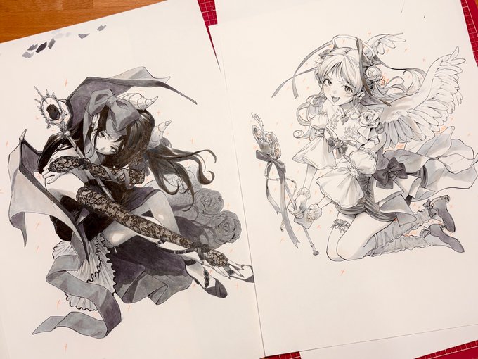 あとホワイトのみで作画終わりです 