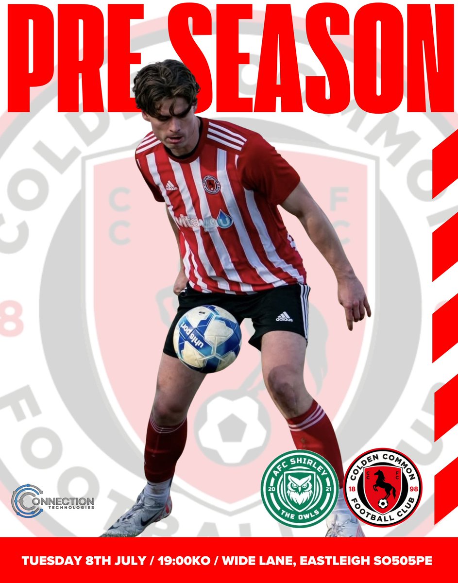 Colden Common FC (@coldencommonfc) on Twitter photo 3/7
We take on Hampshire Premier League new boys <a href="/AfcShirley/">AFC Shirley</a> in our 3rd Pre-season fixture.
Game to be played at Wide Lane with a 7pm KO time.
Look forward to seeing you there!. 3/7
We take on Hampshire Premier League new boys <a href="/AfcShirley/">AFC Shirley</a> in our 3rd Pre-season fixture.
Game to be played at Wide Lane with a 7pm KO time.
Look forward to seeing you there!.