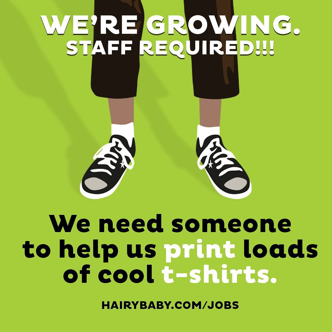 *pls share

We have Full Time positions for print operators.
Fancy printing loads of cool t-shirts everyday and working with great brands. Then we need you. 🫵
Check the url in the pic for a link to the job description.

#corkjobs #cork #jobsincork #jobfairy