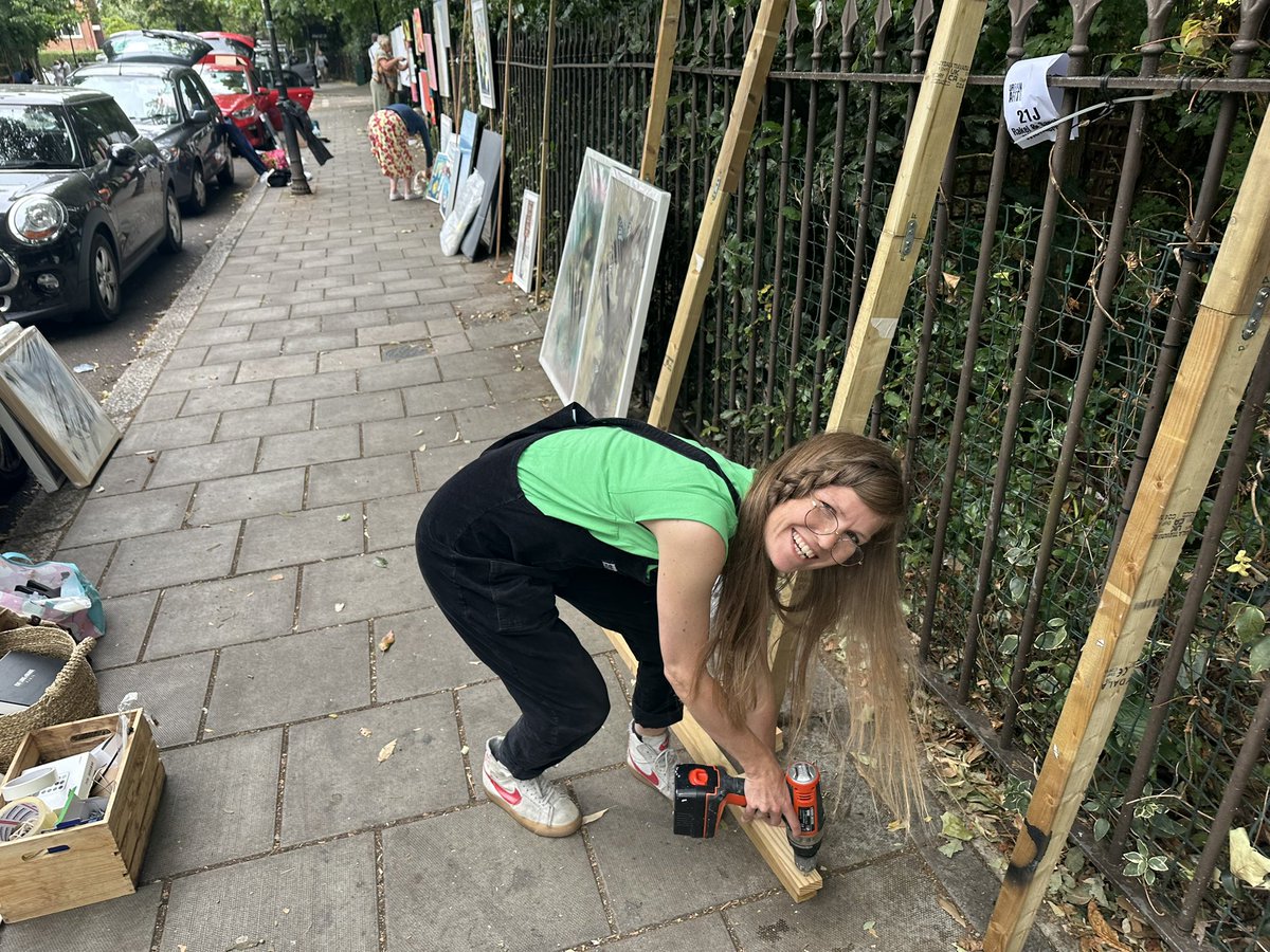 Setting up for another fabulous weekend of art in Josephine Avenue, Brixton SW2. Come on down. #HerneHill #Brixton