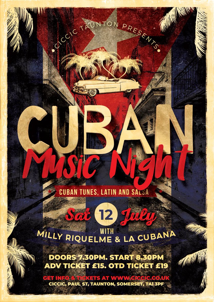 CICCIC (@ciccictaunton) on Twitter photo Get you Latin hips and dancing feet to our Cuban Music Night with Milly Riquelme and La Cubana – Sat 12th July at CICCIC, Taunton. Tickets & info at: creativeinnovationcentre.co.uk/live-music/cub… Get you Latin hips and dancing feet to our Cuban Music Night with Milly Riquelme and La Cubana – Sat 12th July at CICCIC, Taunton. Tickets & info at: creativeinnovationcentre.co.uk/live-music/cub…