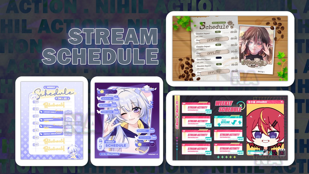 ‣  「 OPEN FOR WORK. 」  ∙   JULY 2025 

Nihil Action is officially live, serving your bold ideas to life! 

「 Services 」 
▸ 2D Illustration &amp; Animation
▸ Stream Assets
▸ Branding Assets

Check out our shop now:
— vgen.co/NihilActionStu…

#VTuberUprising #VTuberAssets