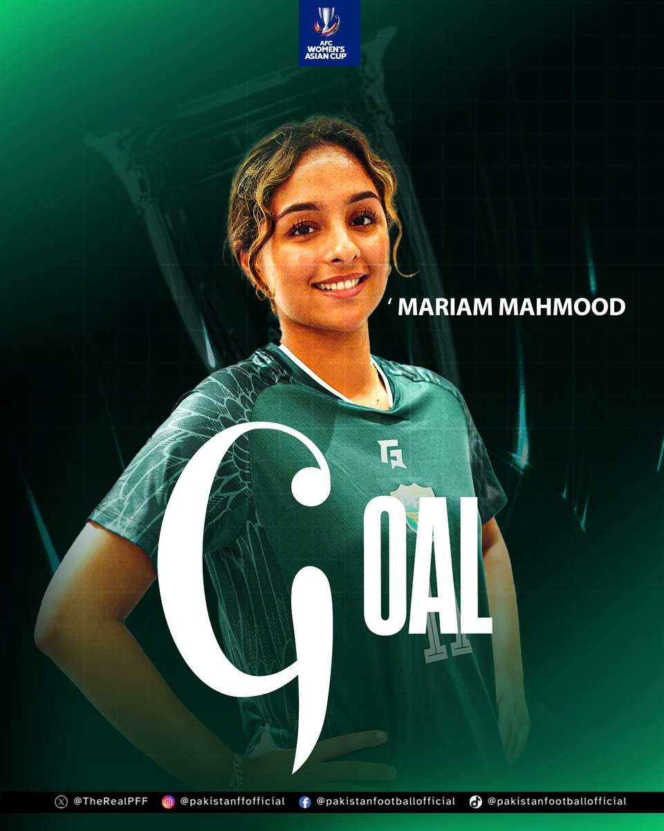 TheRealPFF's tweet image. Mariam Mahmood opens her international account with a debut goal for Pakistan a moment to remember.
Pakistan 1 - 0 Kyrgyzstan