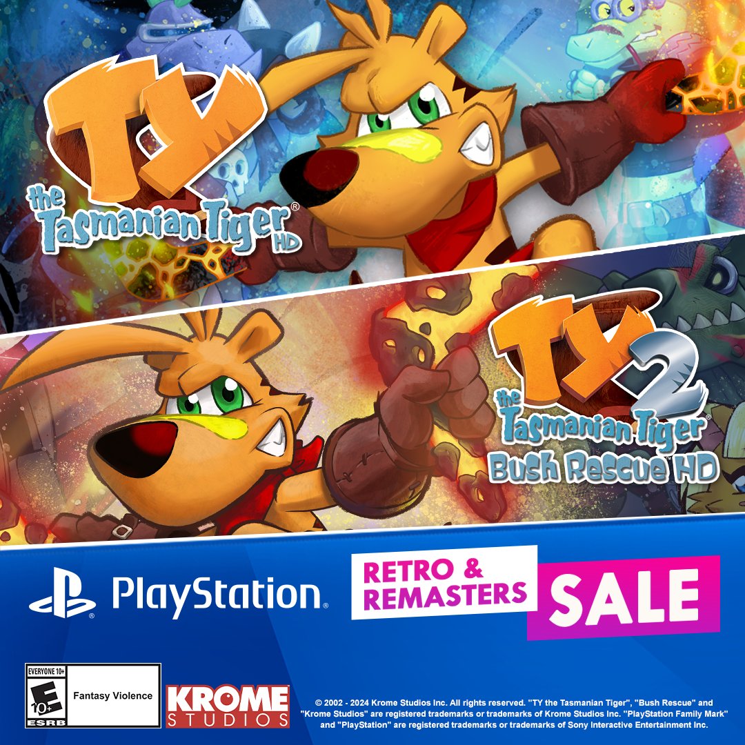 🥧 Still hungry for more pie?

We've got a slice of retro remaster goodness just for you! 🎮

We're serving up the nostalgia with TY1HD and TY2HD in a PlayStation sale on now for a limited time. ⏳

🔥 Catch ’em while they’re hot — and save!