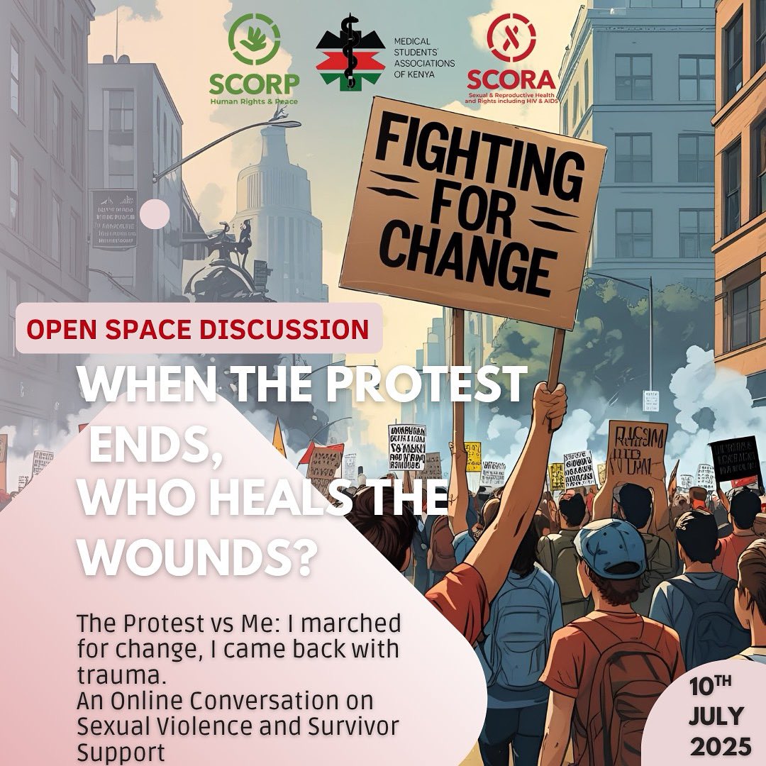 🗣️ OPEN SPACE DISCUSSION 

 📆Google Calendar: calendar.app.google/2Mi4YtRKndNuR9…
🔗 Google Meet Link: meet.google.com/juz-awev-rxz
💬 Share your thoughts and experiences anonymously via Slido between 4th and 10th July: app.sli.do/event/fLhVb6bH…

#EndFemicideKE #usikimye