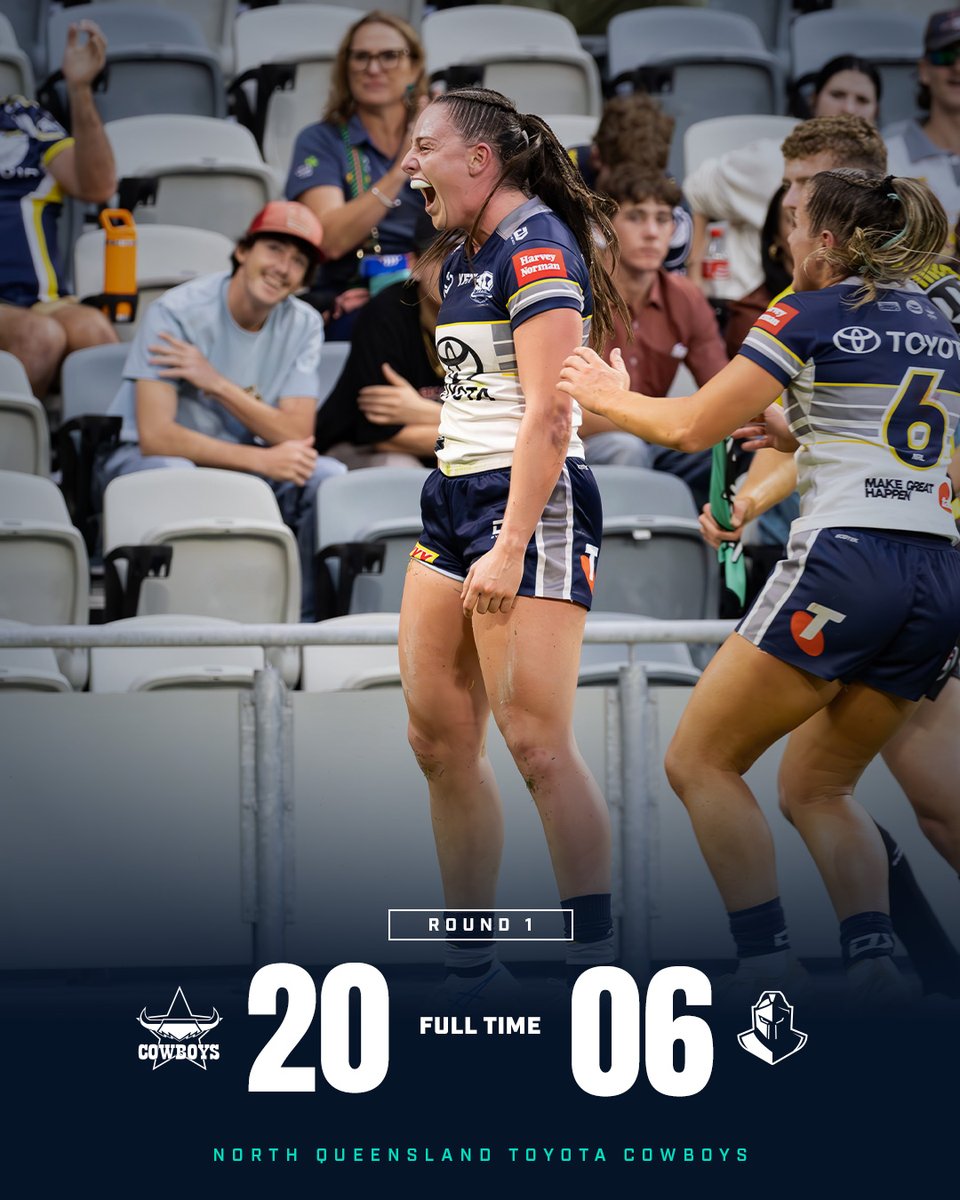 nthqldcowboys's tweet image. Dominant season opening win at home!