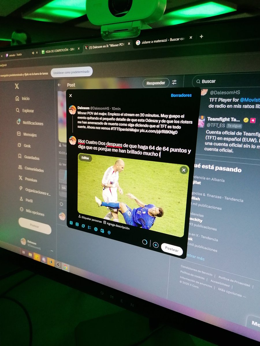 Podemos confirmar que <a href="/DalesomHS/">Dalesom</a> a veces si que escribe él los tweets