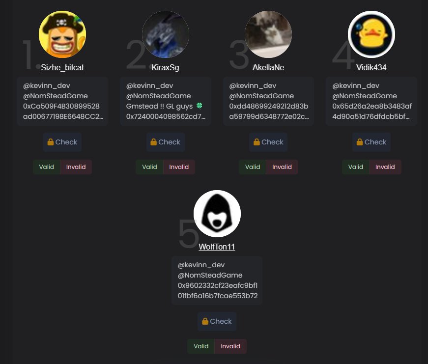 kevinn_dev's tweet photo. @NomSteadGame Congrats to the 5 lucky winners of the Wood Chest giveaway! 

Chests have been sent directly to your IMX addresses thank you all for joining!

@Sizhe_bitcat 
@KiraxSg 
@AkellaNe  
@Vidik434 
@WolfTon11 https://t.co/7kh6Zp2fTg