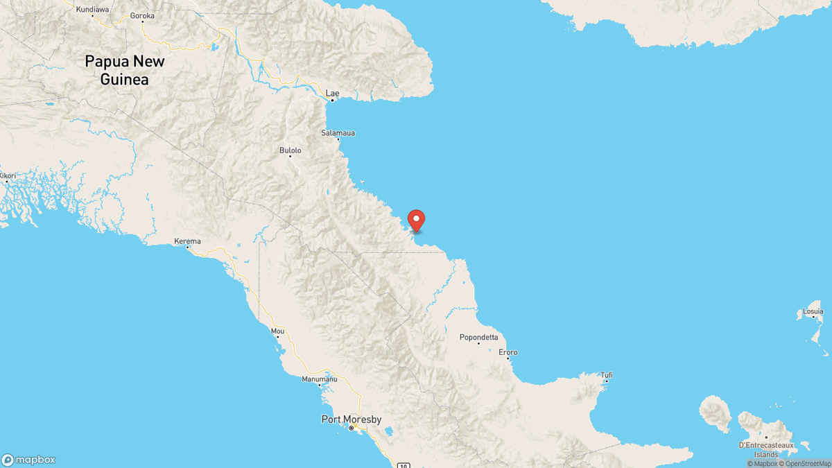 QuakeAlerts's tweet image. A magnitude 5.3 earthquake took place 114km NNW of Kokoda, Papua New Guinea at 08:32 UTC (13 minutes ago). The depth was 10km and was reported by GFZ. #earthquake #earthquakes #Kokoda #PapuaNewGuinea