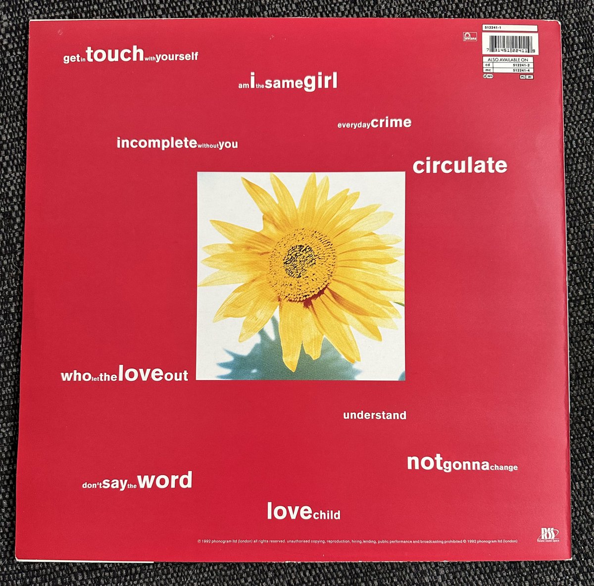 Poplifer73's tweet image. Swing Out Saturday!
Swing Out Sister ‘Get In Touch With Yourself’ (1992) Fontana Records. The third album from Andy and Corinne. Criminally overlooked and underrated. Includes the hit ‘Am I The Same Girl?’. @swingoutsister @andyconnell #SwingOutSister #Vinyl #RecordCollection