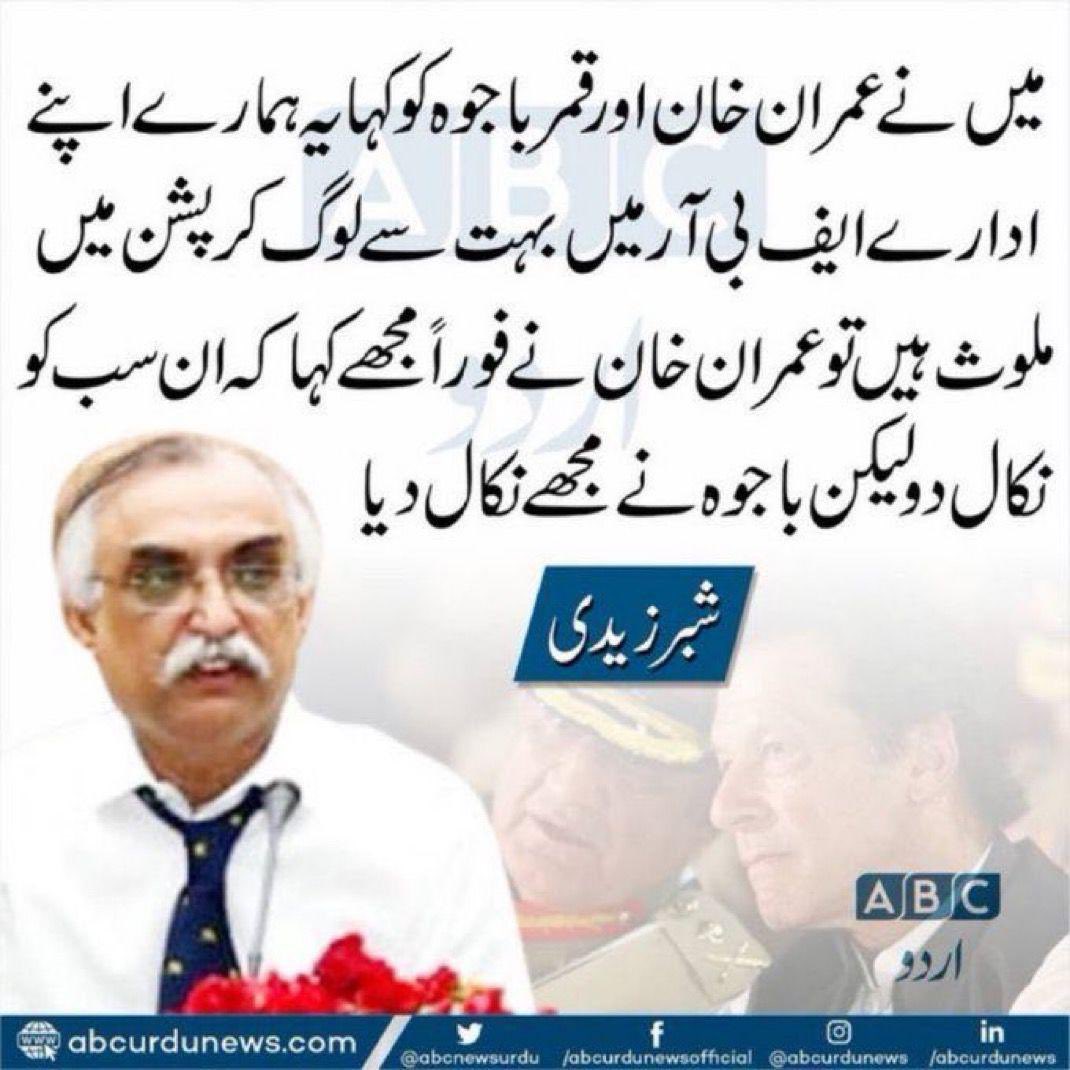 شبر زیدی صاحب موقع کی مناسبت سے بات بھی بدل دیتے ہیں ، پہلے عمران خان کو مورد الزام دیا اب توپوں کا رخ جنرل باجوہ کی طرف ۔ 

لڑائی کے بعد جو مُکّا یاد آئے ۔۔۔۔۔