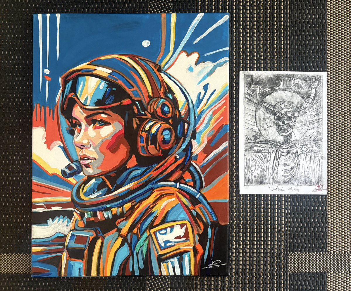 Carrion House (@carrionhouse) on Twitter photo ‘Over Your Orbit’ sold a few days ago through <a href="/artwork500/">Artwork500</a> and should be making its way to a new home as I type this message ☺️ 🚀
#space #astro #astronauts #retro #vintage #pulp #scifi #scifiart #strongwomenrock #art #paint #paintingsforsale #canvaspaintings ‘Over Your Orbit’ sold a few days ago through <a href="/artwork500/">Artwork500</a> and should be making its way to a new home as I type this message ☺️ 🚀
#space #astro #astronauts #retro #vintage #pulp #scifi #scifiart #strongwomenrock #art #paint #paintingsforsale #canvaspaintings