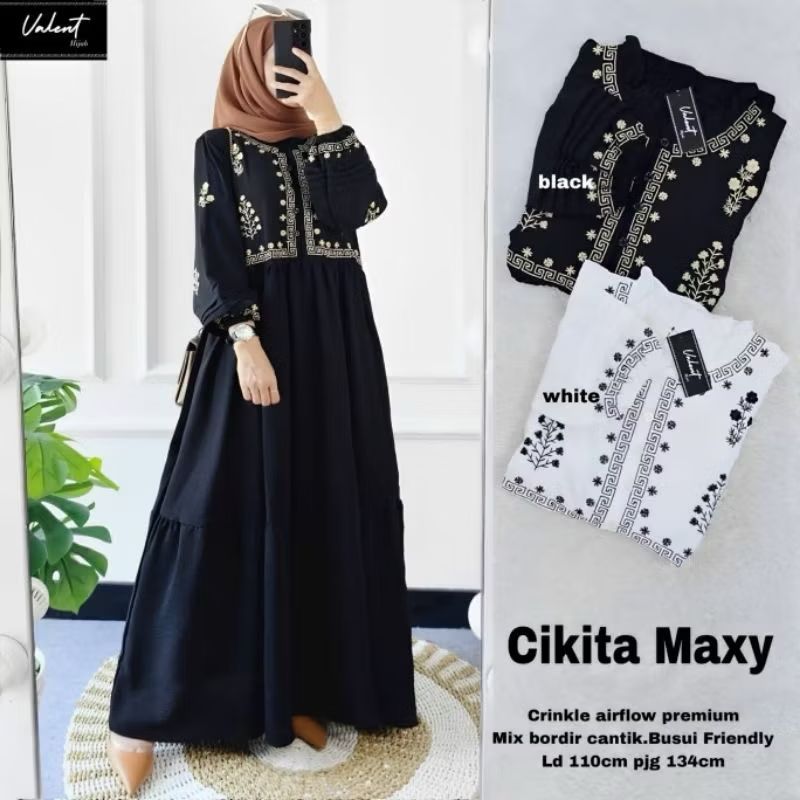 srw0002's tweet image. Cek SARONA CIKITA DRESS MAXY CRINGKEL GAMIS BORDIR dengan harga Rp70.000. Dapatkan di Shopee sekarang! s.shopee.co.id/AUimROz17M?sha…