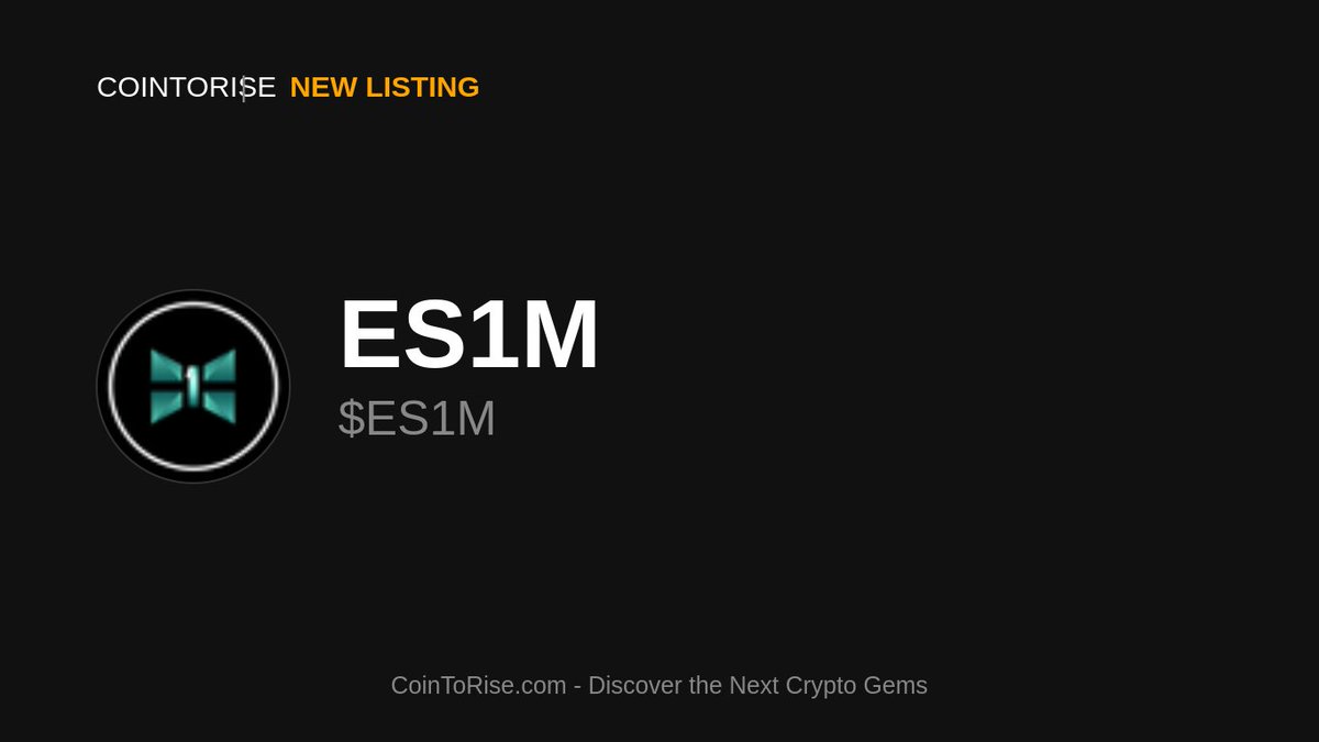 cointorise's tweet photo. π¨ NEW GEM ALERT π
@useEs1m $ES1M has joined CoinToRise! π
β‘ Ethereum
π« Project Highlights:
β¨ Carefully Vetted
π Security Verified
π Growth Potential
π Explore: https://t.co/jP2AoPJa6F
#NewGem #ES1M #CoinToRise #Ethereum https://t.co/vqmRMJr3CM