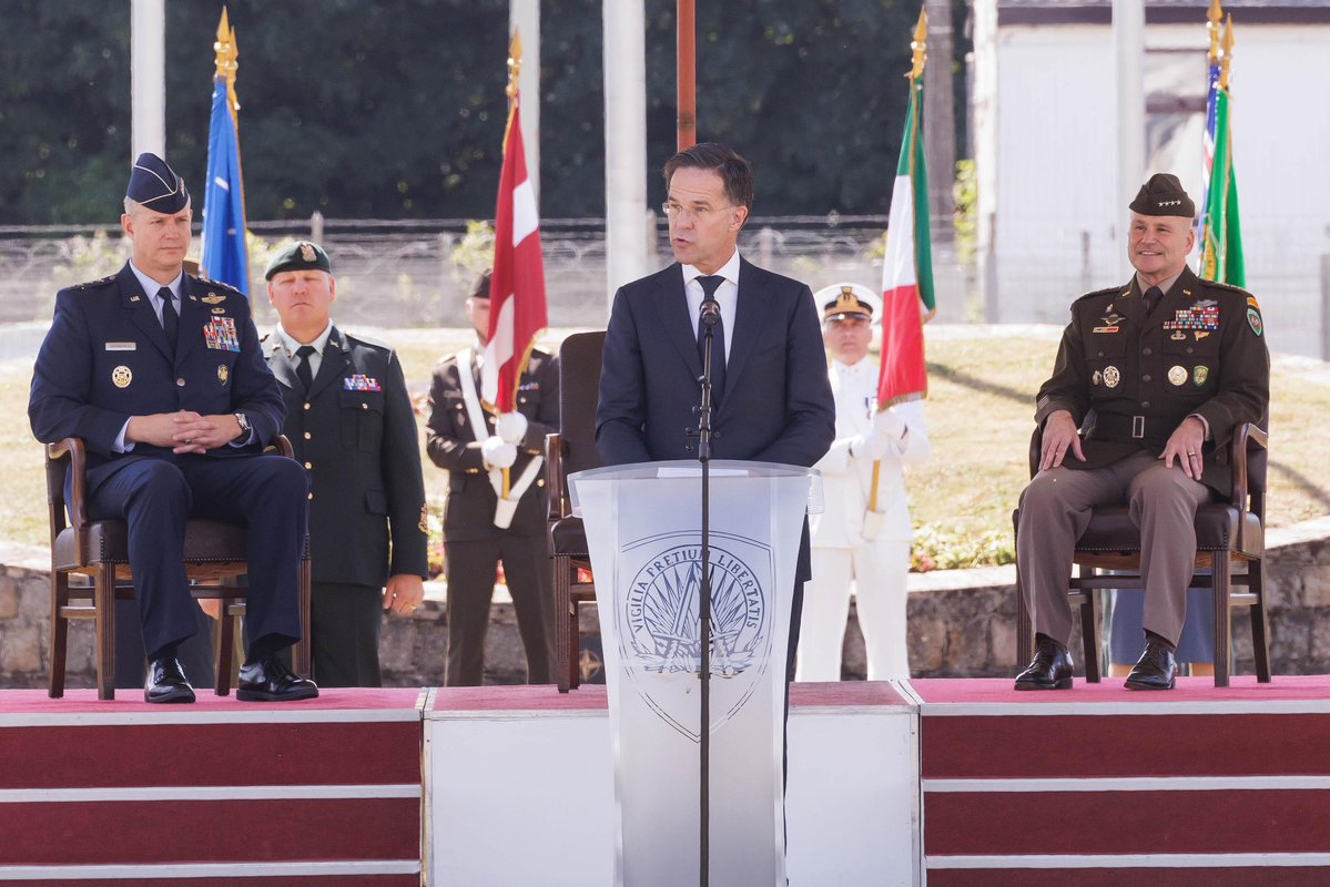 SecGenNATO's tweet image. A privilege to participate in the change of command ceremony @SHAPE_NATO, bidding a fond farewell to Gen Cavoli & a warm welcome to Gen Grynkewich as Supreme Allied Commander Europe. To be SACEUR is to stand in General Eisenhower’s shoes, to stand for freedom, against aggression…