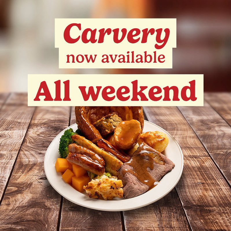Pastures Famous Carvery 

Now available 7 days a week 
including all day Friday and Saturdays! 

pastureslodge.co.uk/pastures-famou…

Call to book 
📞 01709 579599