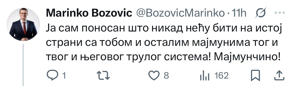 goricadodik's tweet image. Načelnik opštine Istočna Ilidža je malo neurozan. Nadam se da će mu se bar ostvariti da ukloni Milićevića sa čela stranke kao utješna nagrada, s obzirom da je ovo teško podnio, a tabane je poderao zajedno sa saborcima obilazeći ambasade da moli za milost da uklone Milorada.