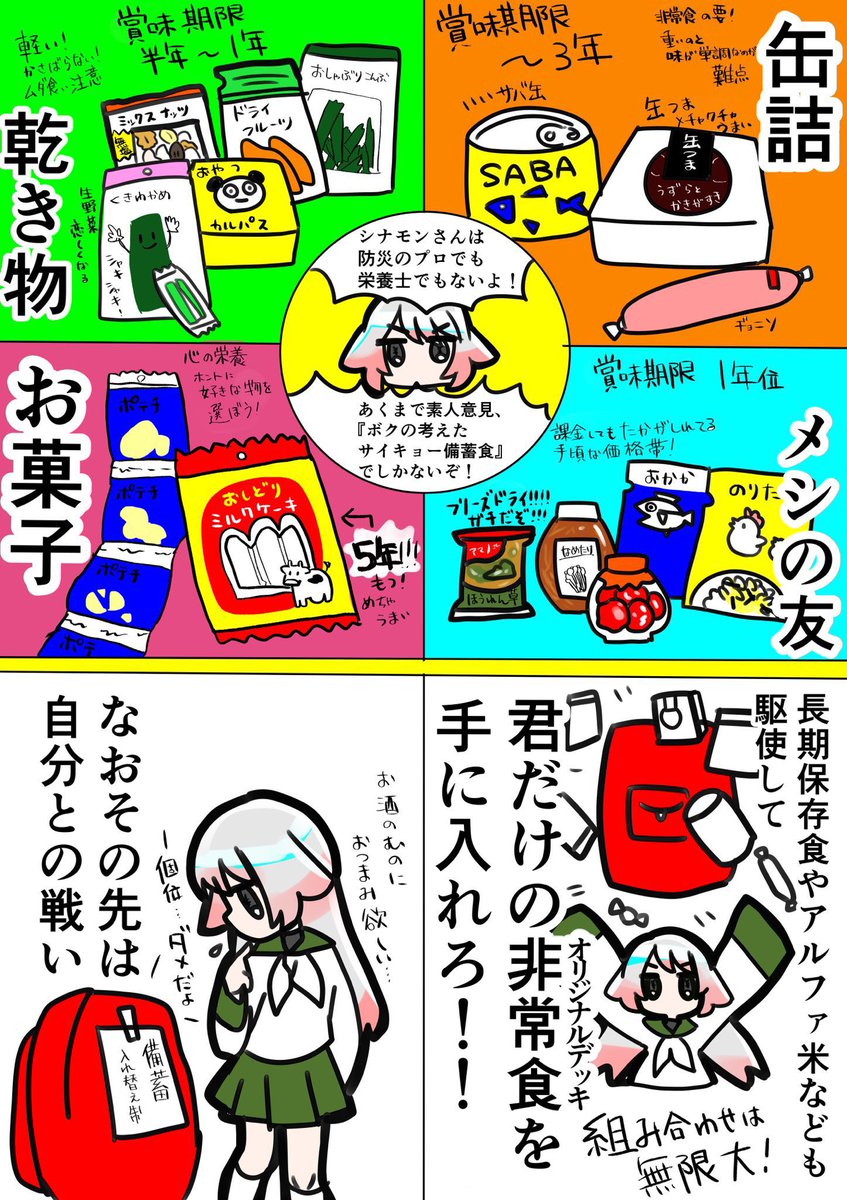 CNMNSN's tweet photo. 【再掲】大災難は起きなかったし世界も滅びなかったけど防災グッズの見直しはしようね漫画 https://t.co/TD4EcGWCJq