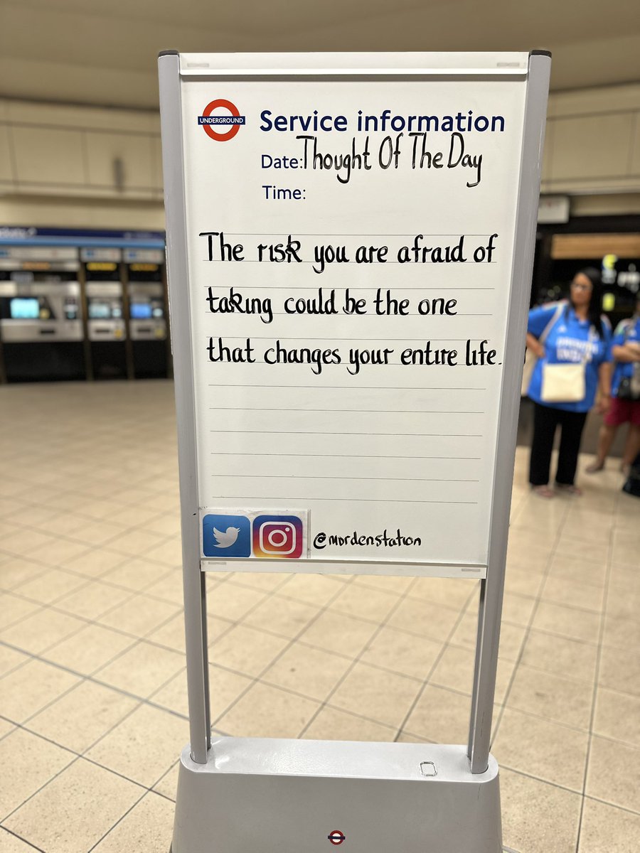 Saturday 5th July 2025 Thought Of The Day From Morden Underground Station