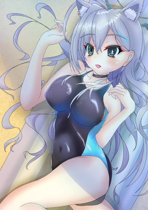趣味を詰め込んだ大きいほうのシロコ描いた(描いた #ブルーアーカイブ #BlueArchive #ブルアカ