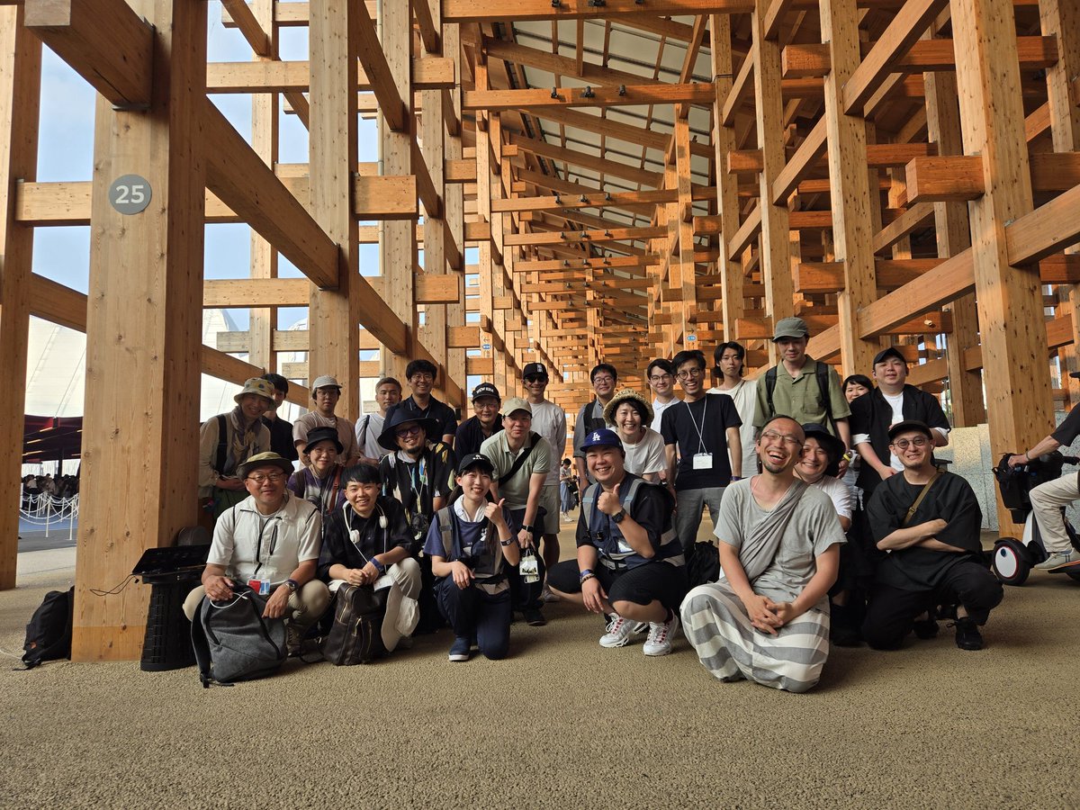 大変でしたがとても良いツアーでした
まだ万博は続きます
表でも裏でも頑張った人達の思いがつまっていますので
ぜひ見に来てください
#建築情報学会