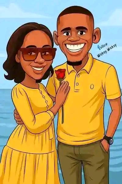 My wife and I in Disney world 😂