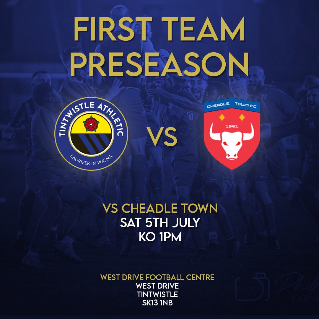 Tintwistle Athletic First Team (@tafc_firsts) on Twitter photo ๐๐ฉโ๐จ ๐๐๐ฉ๐๐๐๐๐ฎ!! ๐
We welcome all fans to West Drive to come along and get behind our new management team & players
Clubhouse open from 12pm ๐ป
๐๏ธ West Drive - SK13 1NB
๐ <a href="/CheadleTownFC/">Cheadle Town FC</a>
โฐ 1pm Kick Off
#NewEra #PreSeason #JoinTheJourney #UpTheTics ๐ตโซ๏ธ ๐๐ฉโ๐จ ๐๐๐ฉ๐๐๐๐๐ฎ!! ๐
We welcome all fans to West Drive to come along and get behind our new management team & players
Clubhouse open from 12pm ๐ป
๐๏ธ West Drive - SK13 1NB
๐ <a href="/CheadleTownFC/">Cheadle Town FC</a>
โฐ 1pm Kick Off
#NewEra #PreSeason #JoinTheJourney #UpTheTics ๐ตโซ๏ธ