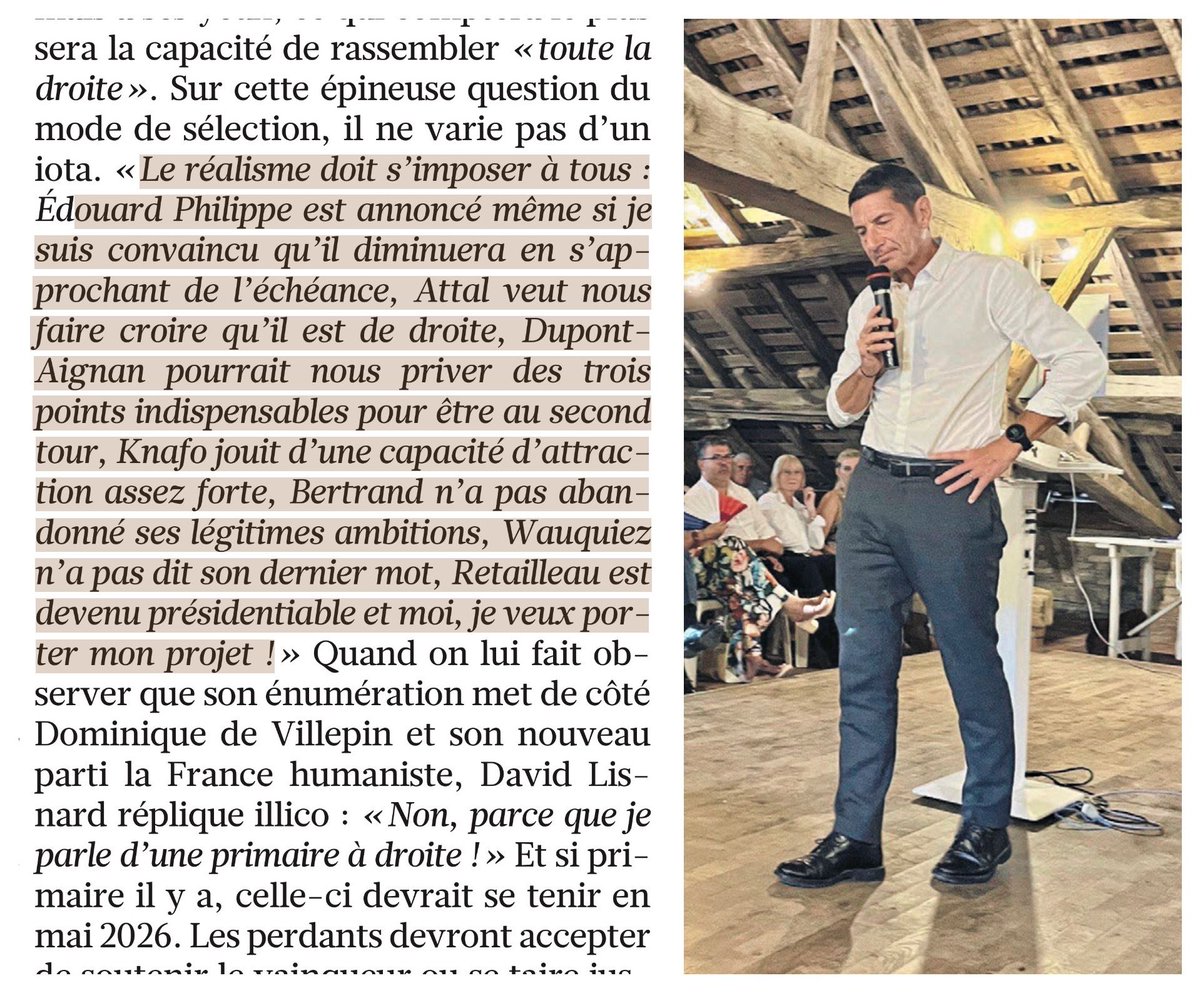 BobLeCentriste's tweet image. #Lisnard compte emporter une primaire allant d’Attal à l’extrême-droite de Dupont-Aignan et Knafo-Zemmour…
lefigaro.fr/politique/je-c…