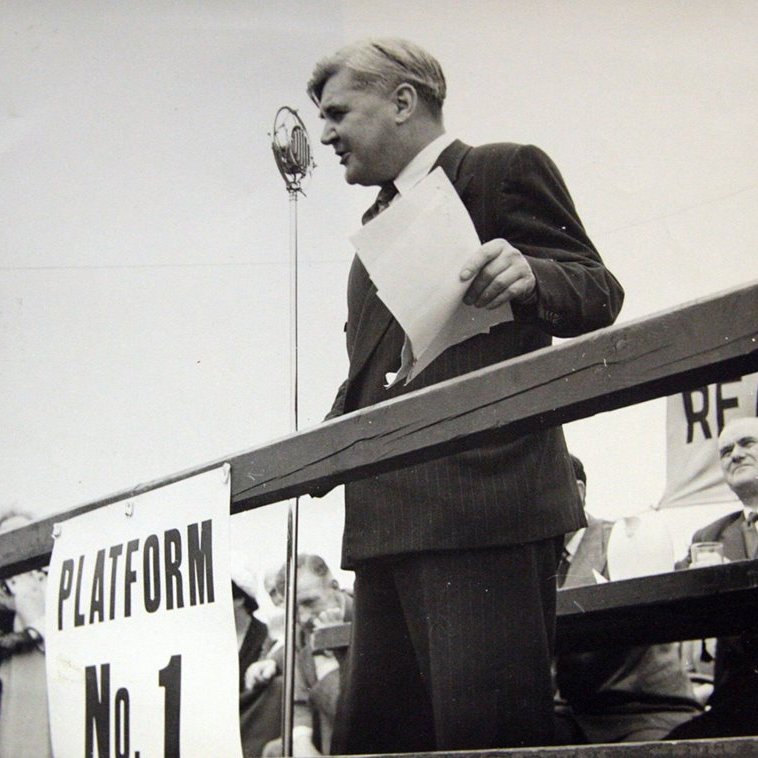 Nye Bevan launched the NHS #OnThisDay in 1948. Just days later, he came to speak from the platform at the #DurhamMinersGala.

The former coal miner said: “No society can legitimately call itself civilised if a sick person is denied medical aid because of lack of means.”