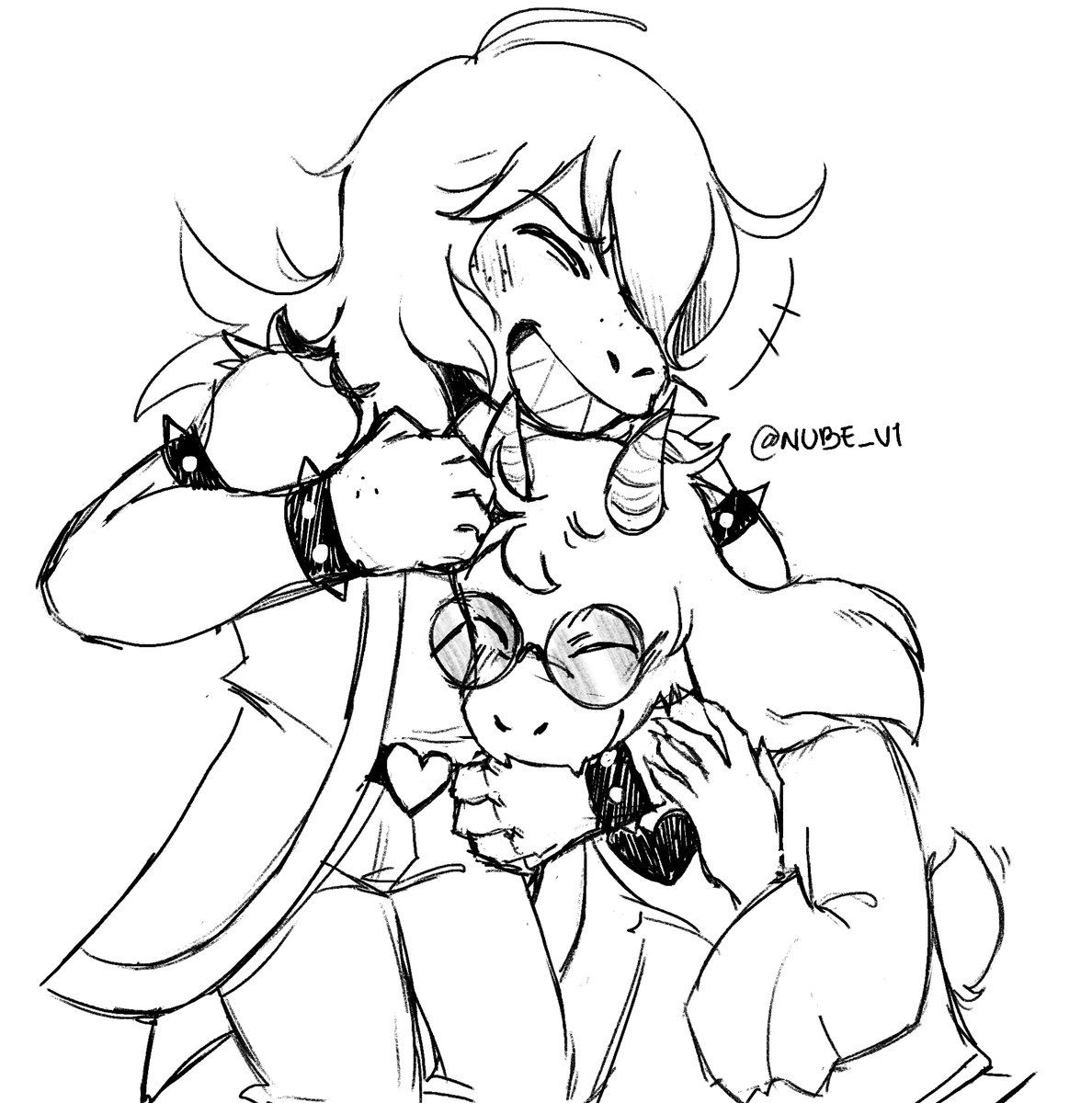 nube_v1's tweet image. Susie and Ralsei 🥺💖