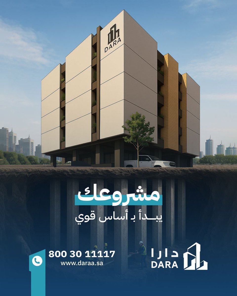 في دارا، الجودة تبدأ من التخطيط حتى التسليم ..
نستخدم أفضل المواد وأحدث الأساليب الهندسية لبناء وحدات تدوم وتبهر.

استلم منزلك بجودة تباهي فيها
📞 800 30 11117
🌐 daraa.sa