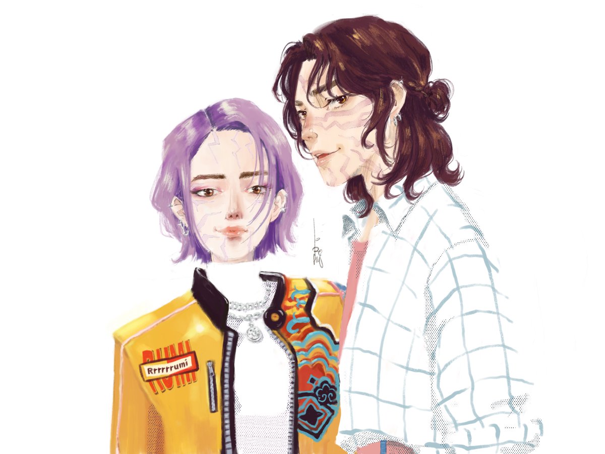 what if, short hair Rumi, long hair (human) Jinu #2
#rujinu