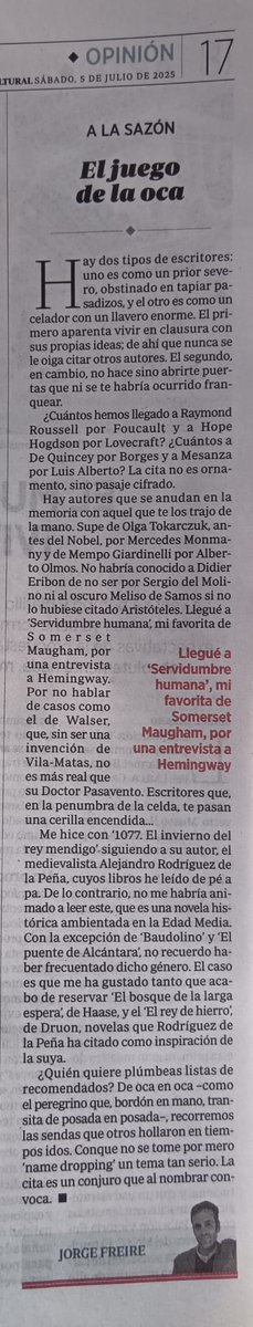 El gran <a href="/JorgeFreire_/">Jorge Freire</a> habla de mi novela 1077 en <a href="/abc_es/">ABC.es</a> 👇