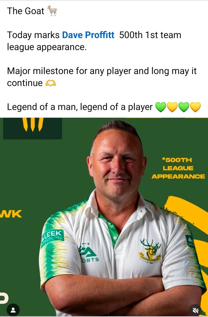 Ashcombe Park CC (@ashcombeparkcc) on Twitter photo 500 1st team League league appearances today for Dave today. πππ 500 1st team League league appearances today for Dave today. πππ