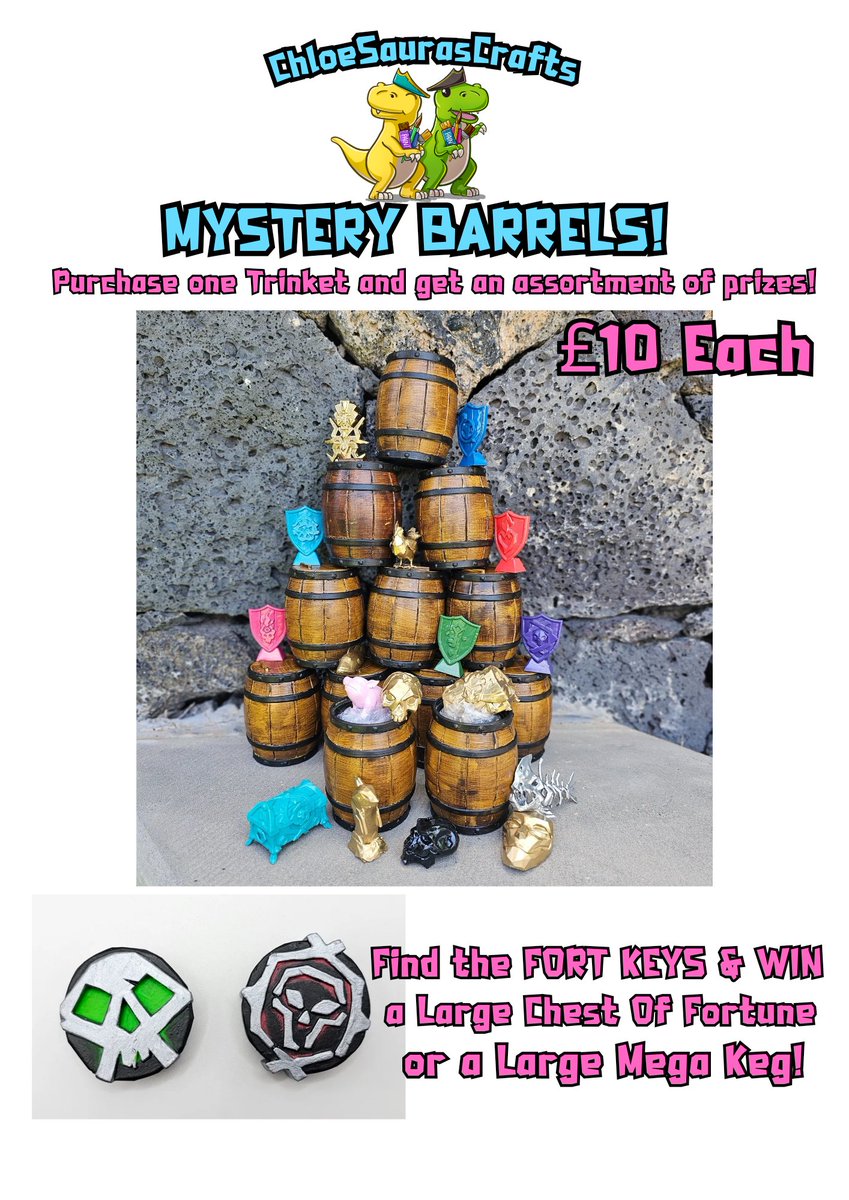 ✨️PRICES FOR SOTFEST!✨️

I thought it would be a good idea to show you all what I'm taking to SoTFest and how much everything is 🏴‍☠️

Any questions ask away! 🦖
#SeaOfThieves #SoTFest